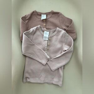Set of 2- Long Sleeve Tops- 3 Month